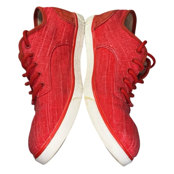 UGG Australia Hally Lace Up Sneakers Red Canvas Shoes Womens 9 / UGG SN 1002640 - Picture 5 of 15